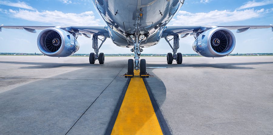 airplane on runway