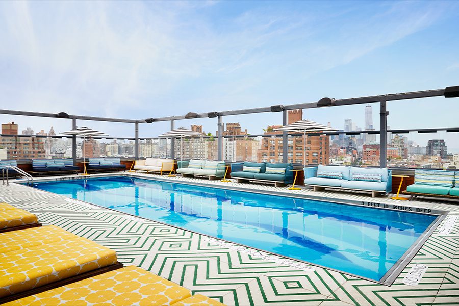 Gansevoort Meatpacking NYC rooftop pool Hospitality Design