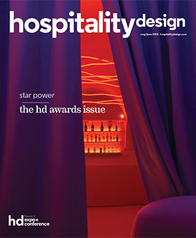 hospitality design magazine may/june 2025 issue cover