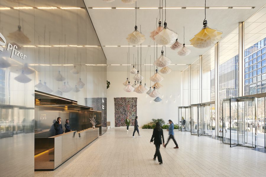 the spiral hudson yards new york commercial highrise supertall lobby interior