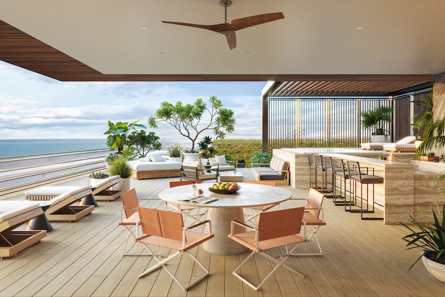 Mandarin Oriental Grand Cayman beach house ocean house residences four bedroom indoor outdoor patio terrace