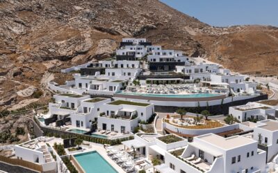 Sandblu Celebrates the Coast and Cliffs of Santorini