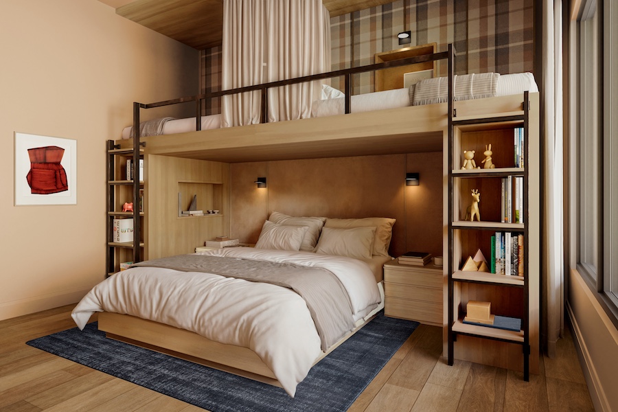 One&Only in Hudson Valley culinary institute of america resort and private homes bunk bed room