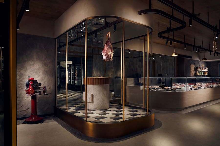 The Ninth Cut Butchery & Steakhouse retail area meat display