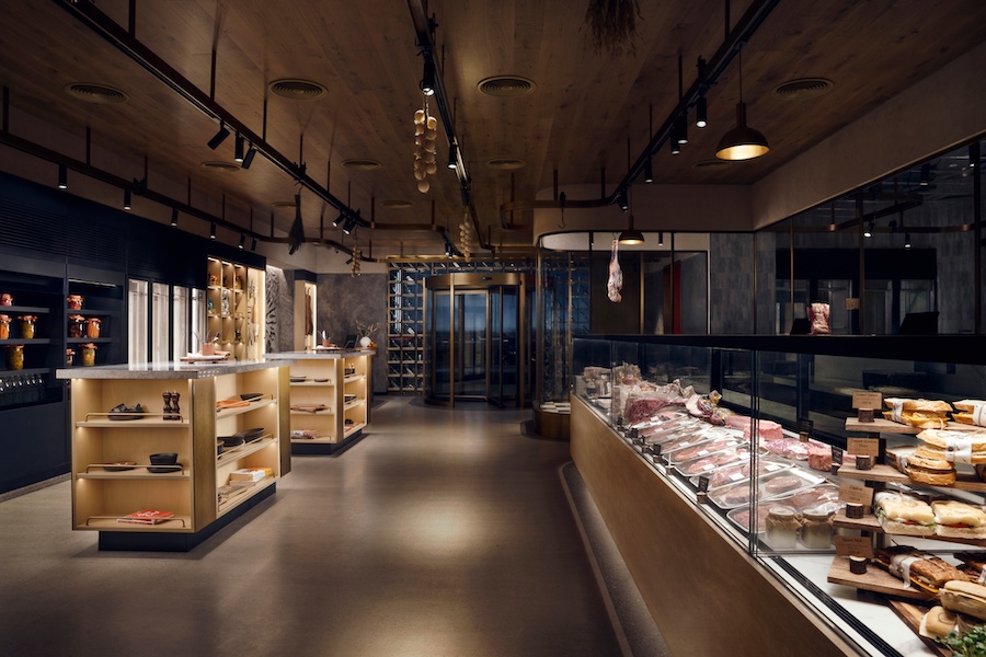 The Ninth Cut Butchery & Steakhouse retail area meat display