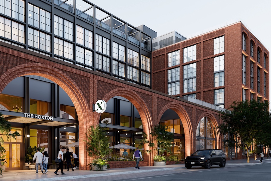 the hoxton nashville brick building arches