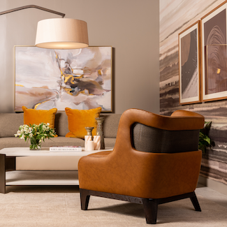 Samuelson Furniture Phorm Chair brown leather