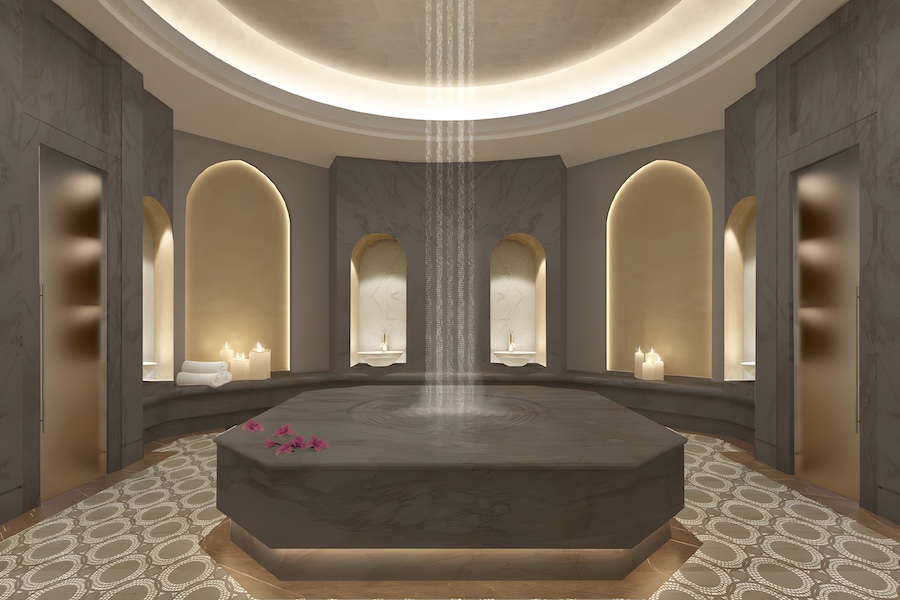 Giza Palace egypt spa arched nooks waterfall