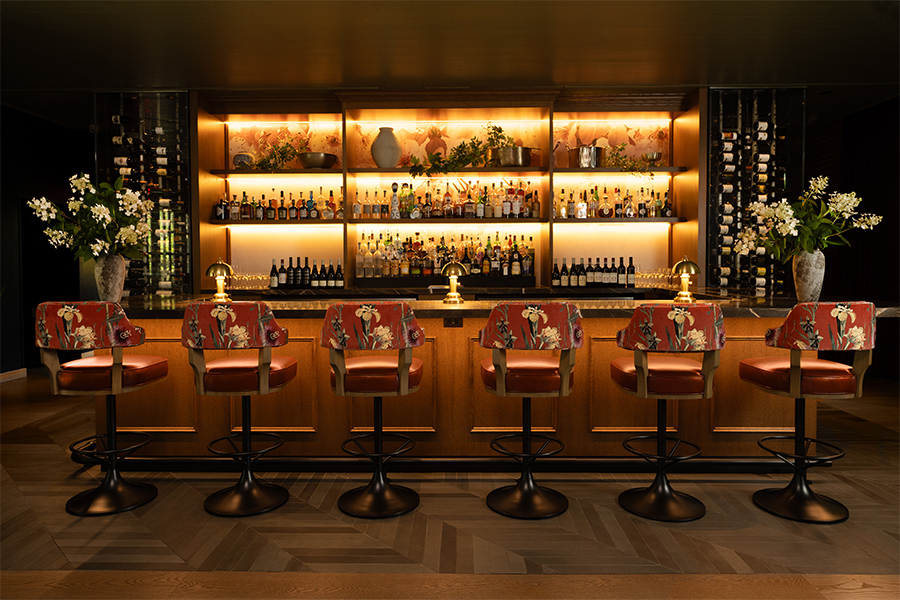 the radical hotel asheville north carolina river arts district afterglow restaurant gold chains around racetrack bar