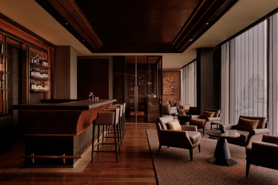 Aman Nai Lert Bangkok Thailand cigar bar seating