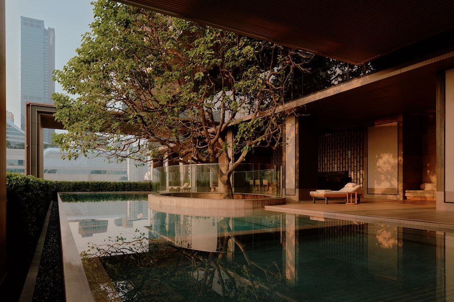 Aman Nai Lert Bangkok Thailand wellness swimming pool tree