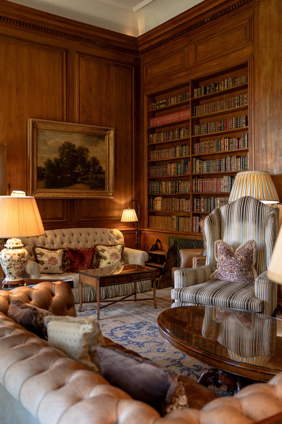 Lucknam Park Hotel & Spa Accor Emblems Collection english countryside estate historic design library armchair