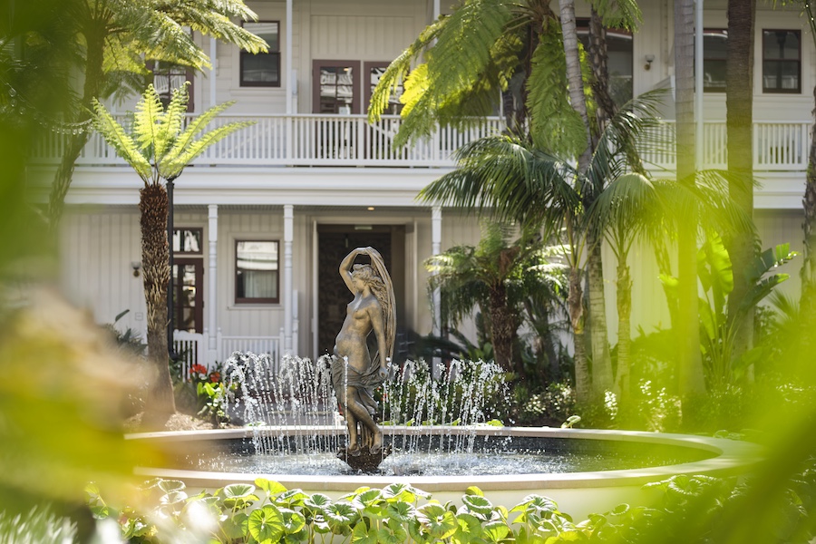 Hotel del Coronado california restoration victorian garden courtyard Naiad Queen Fountain