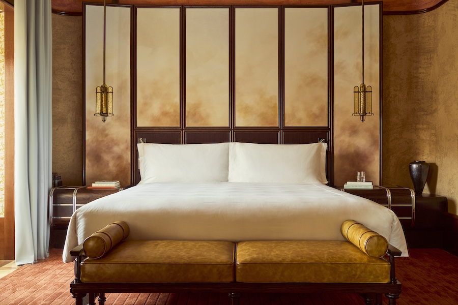 Orient Express La Minerva first hotel rome guestroom bed