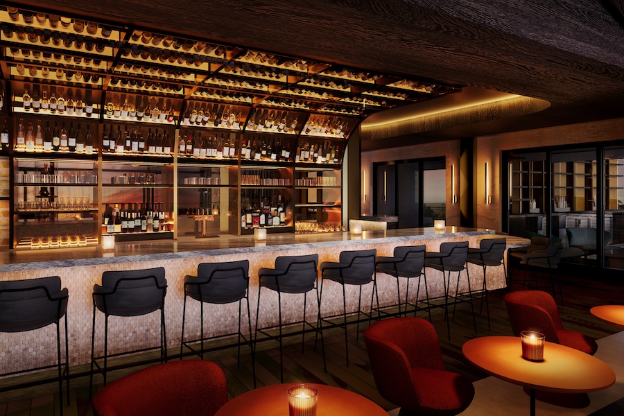 Appellation Healdsburg Andys Beeline Rendering bar stools candle tables