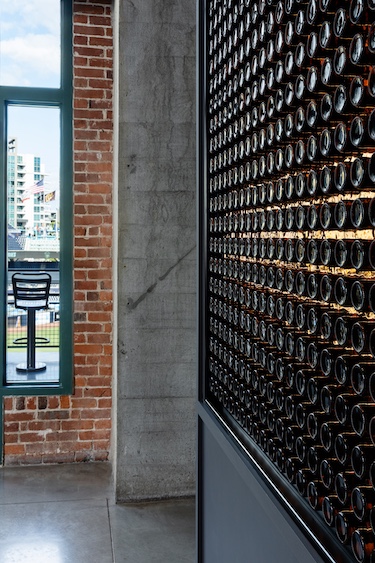 budweiser loft petco park padres baseball stadium Western Metal Supply Co. Building san diego beer bottle wall exposed brick