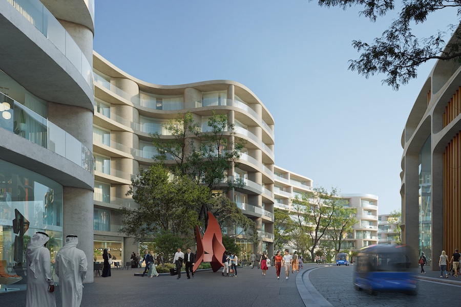 Khalid Bin Sultan City UAE walkable sustainable city green space urban oasis native plants