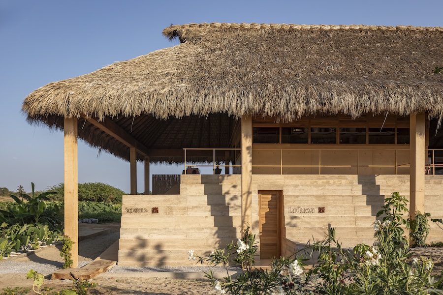Kymaia oaxaca mexico boutique hotel organic architecture indoor outdoor accommodations thatched roof