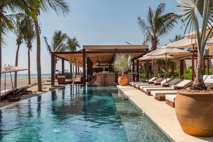Casa Yati oaxaca mexico pacific coast cabana palm trees pool sun lougers