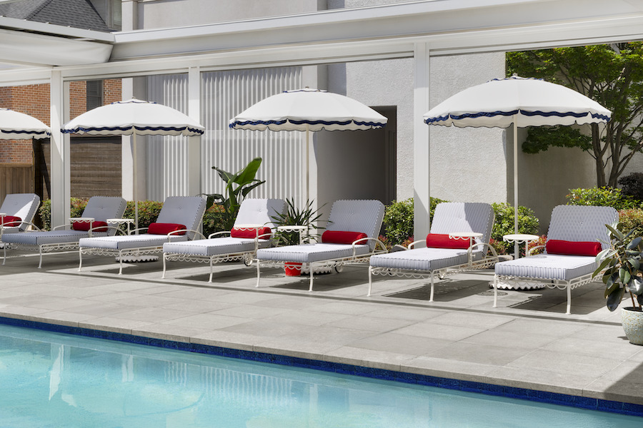 graduate dallas Southern Methodist University texas pool sun umbrellas