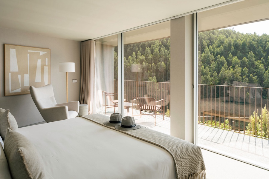 Octant Douro house collection Castelo de Paiva Portugal bedroom balcony