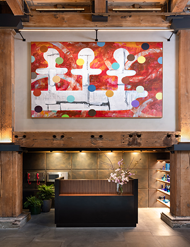 populus seattle hotel reception area