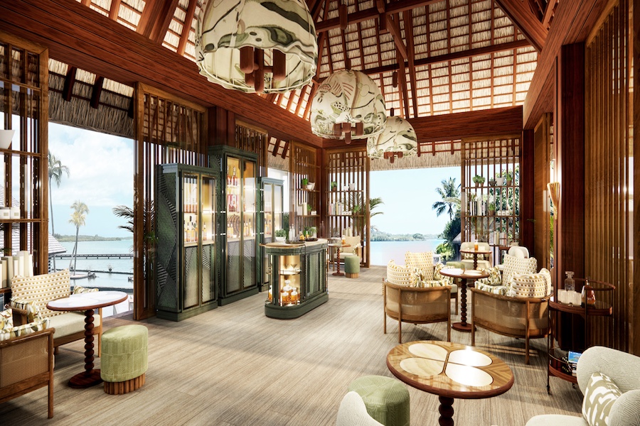 Four Seasons Resort Mauritius at Anahita Bluzil Rhum Bar wood