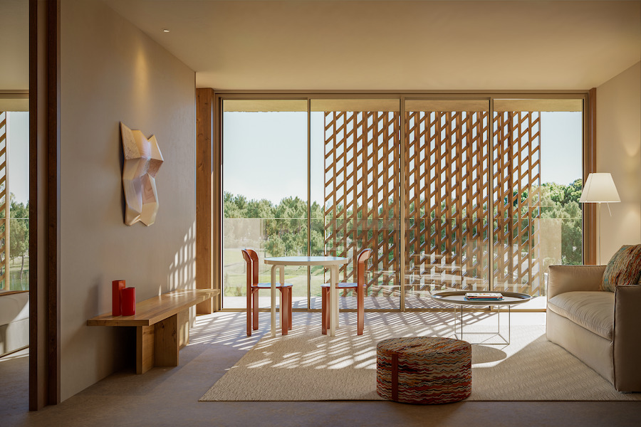 Aroeira Collections by Missoni portugal branded residences hotel interior home living room