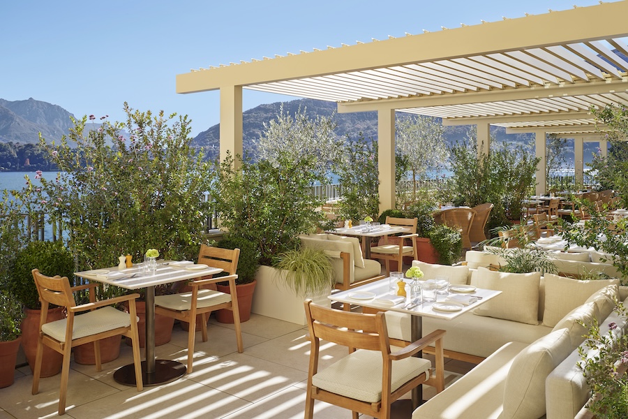 The Lake Como EDITION Cadenabbia Italy restored 19th century palazzo neri&hu de.tales terrace mountain view