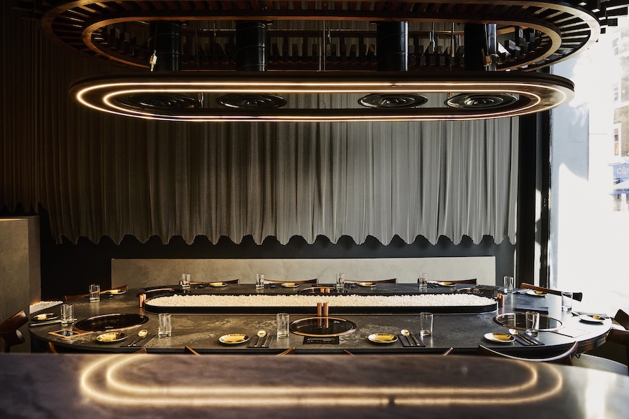 SOOM korean bbq barbecue london round communal table