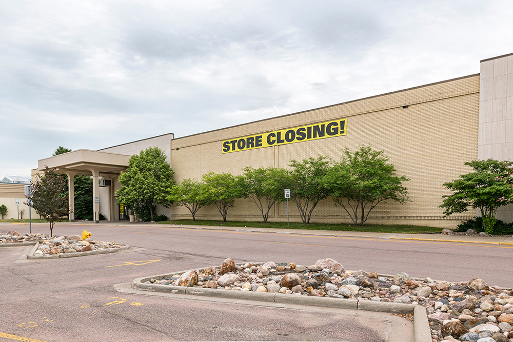 retail store suburban shopping mall closed