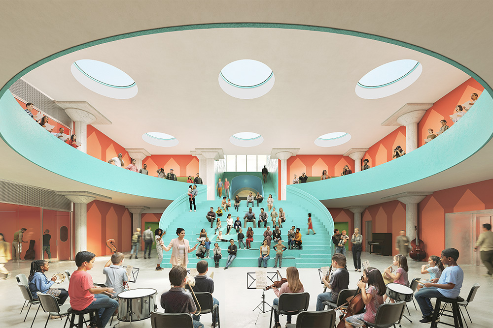 Frank Liu Jr. Academy for Music and Arts Houston Texas OMA interior